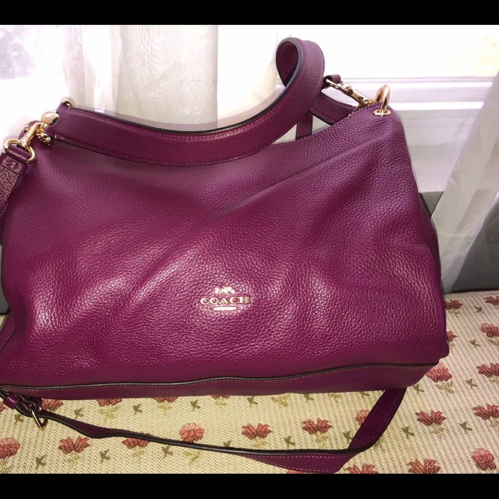 Coach bag- eggplant color
